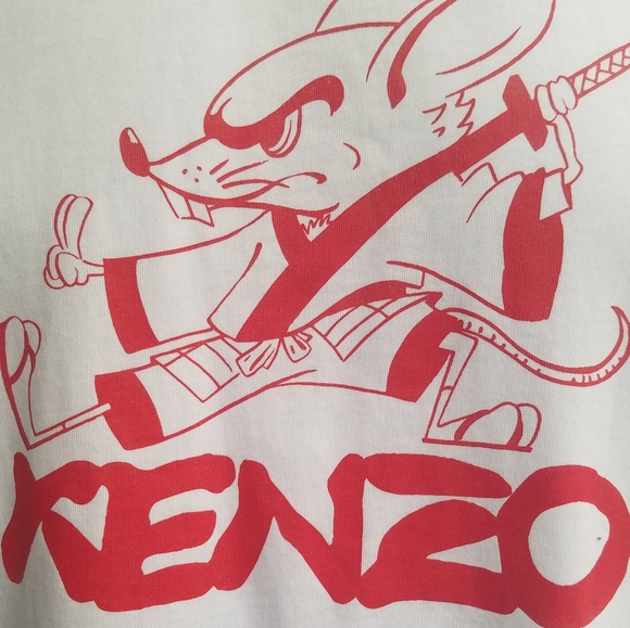 New Men's "KENZO PARIS" White Tee Shirt - Picture 2 of 5